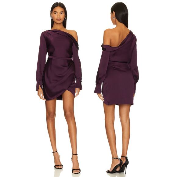 Jonathan Simkhai Cameron Dress Draped Cold Shoulder Classy Party Statement Sz 6 - Picture 1 of 11